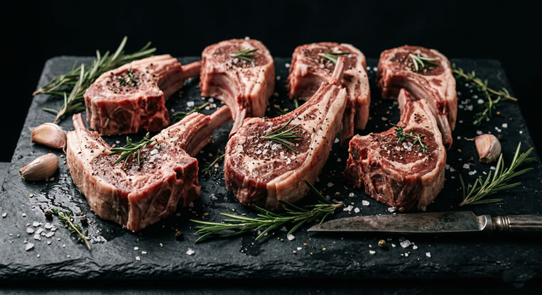 Premium Black Borrego Raw Lamb Chops