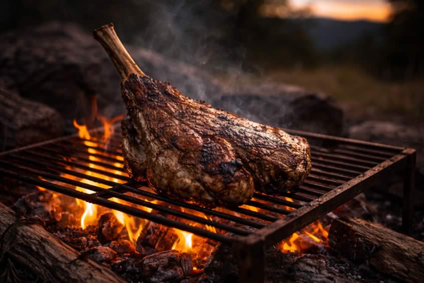 Fire Cooking Lamb